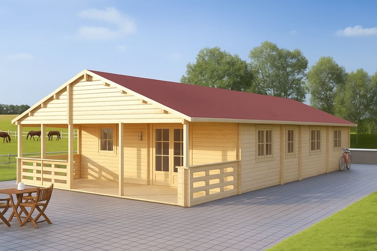 image for Log cabin, garden room, timber structure, holiday home Alicante 8m x 14.5