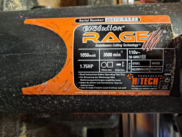 Evolution Rage 110v Circular Saw