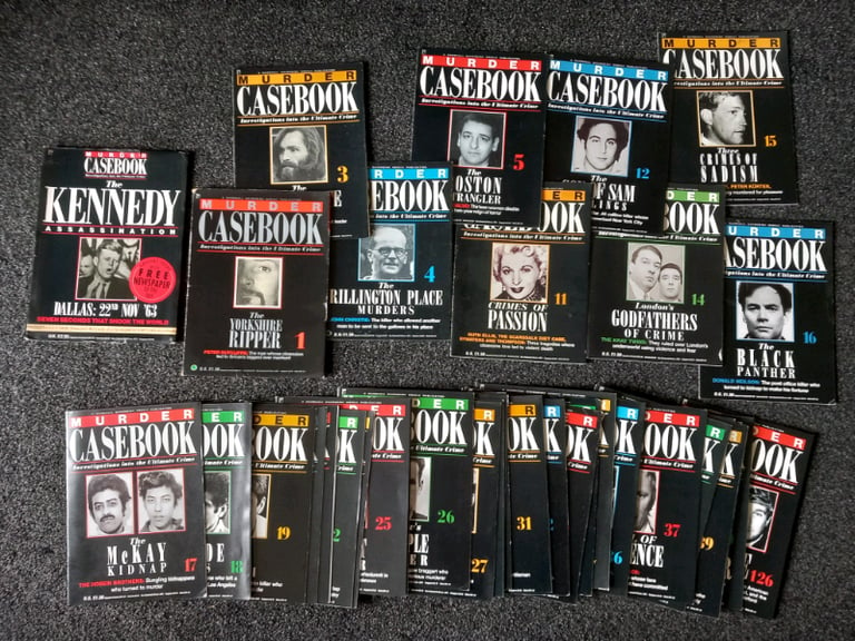 Vintage 1989/90 murder casebook magazines x38, crime 