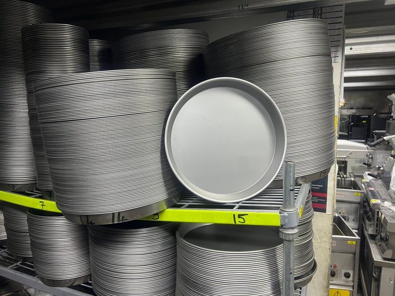 NEW COMMERCIAL CATERING 7'' BLACK IRON PIZZA PAN  TAKE AWAY FAST FOOD SHOP KITCHEN 