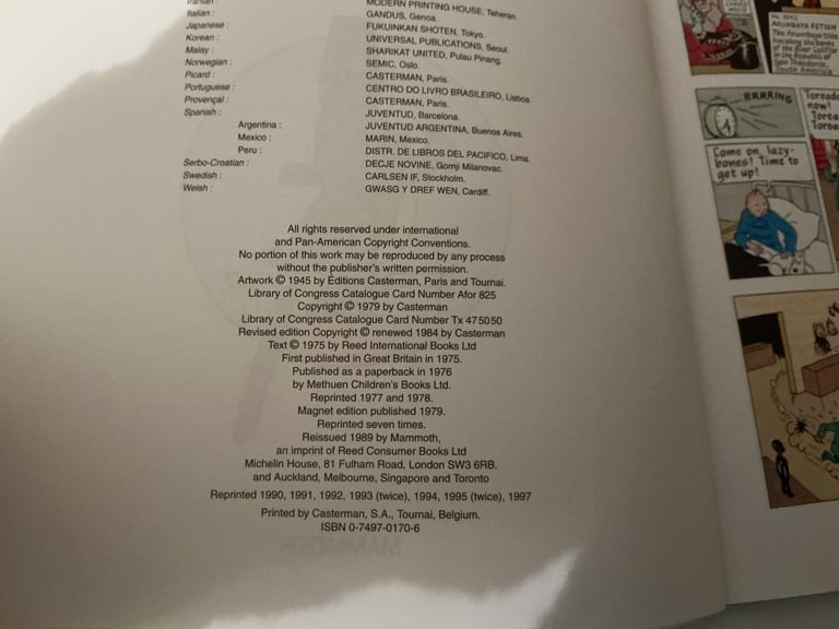 TINTIN ADVENTURES. THE BROKEN EAR.