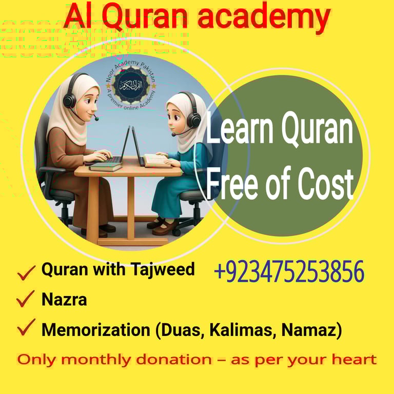 Learn online Quran- free classes (optional donation based- flexible timing)