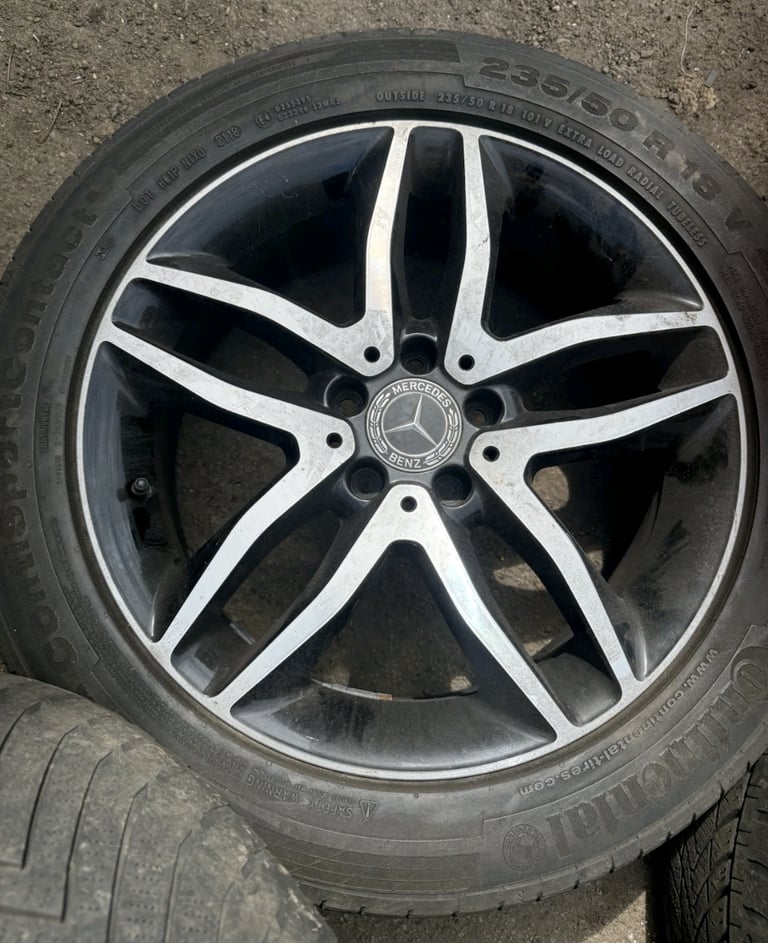 SET OF 4 MERCEDES BENZ ALLOY WHEEL RIM BLACK DIAMOND A1564010100 TYRES RIMS