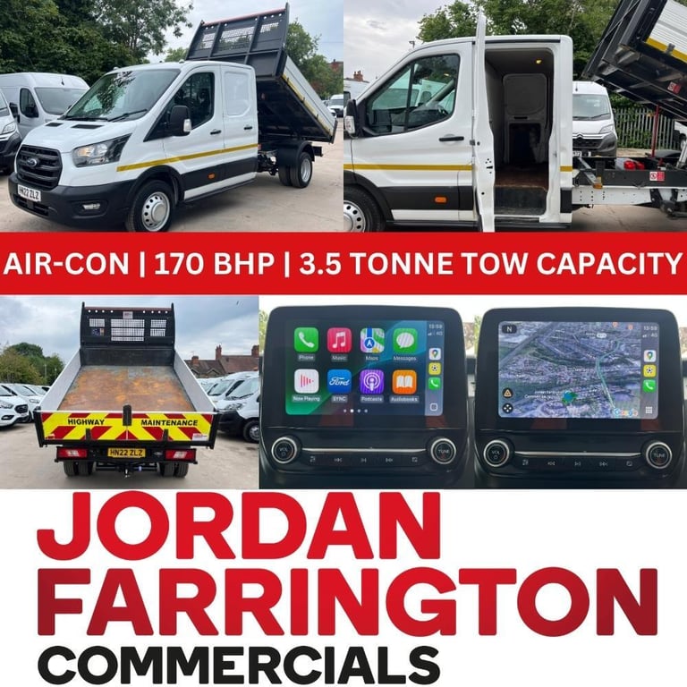 image for 2022 FORD TRANSIT ONE-STOP BODY RWD DRW CREW DOUBLE CAB TOOL STORAGE TIPPER