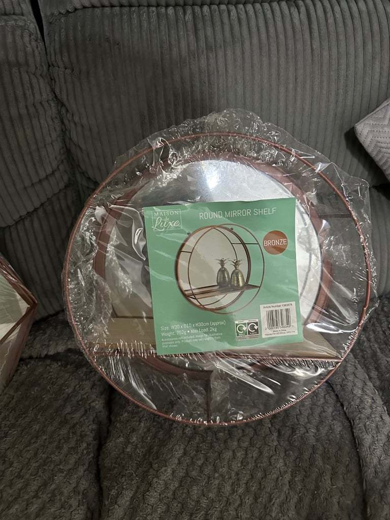 image for New 2x mirror shelf’s £4 each uor both for £6