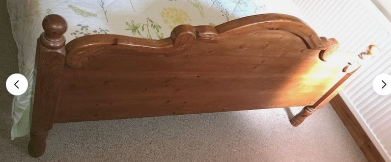 A Waxed Pine King Size Bed