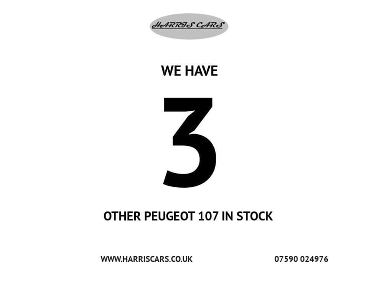  Peugeot 107 1.0 12V Verve Hatchback 5dr Petrol Manual Euro 4 (68 ps) 12 MONTHS AA, FRES Petrol M...