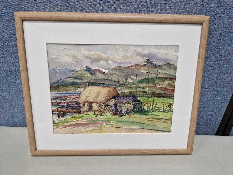 4 watercolour paintings of Arran by Arthur MacMorland