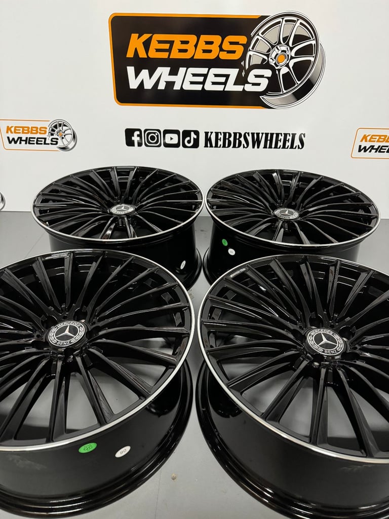 20" 2023 MERCEDES TURBINE TWIST STYLE ALLOY WHEELS C CLASS E CLASS S CLASS 