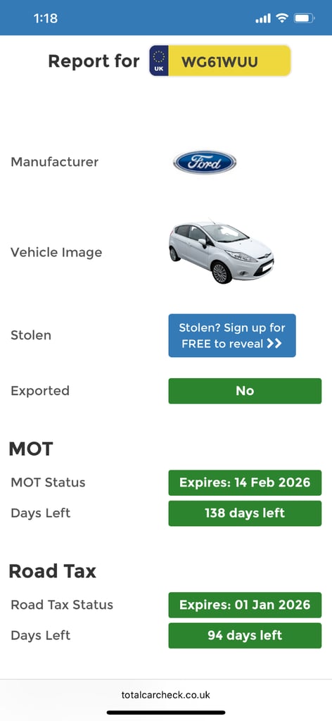 Ford, FIESTA, Hatchback, 2012, Manual, 1242 (cc),5 doors - Image 9