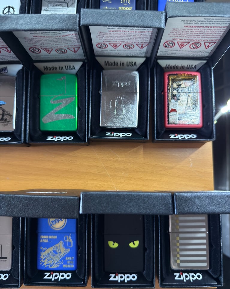 Zippo premium collection 104 lighters, display cases plus extras brand new unused 