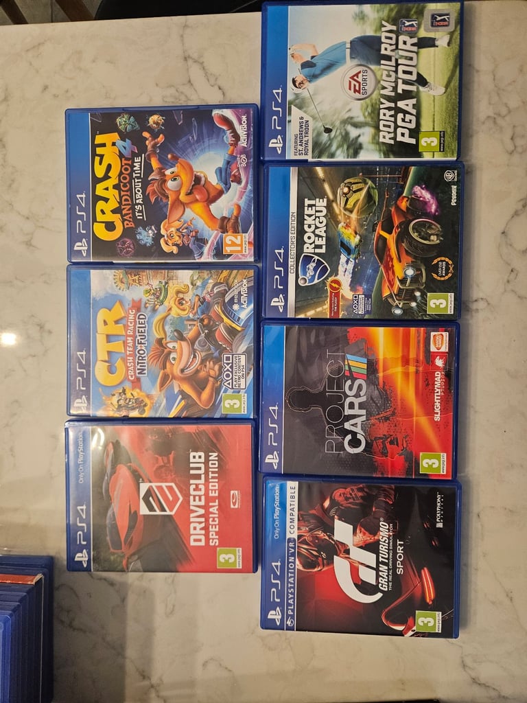 PlayStation 4 500gb with hori apex wheel and 23games