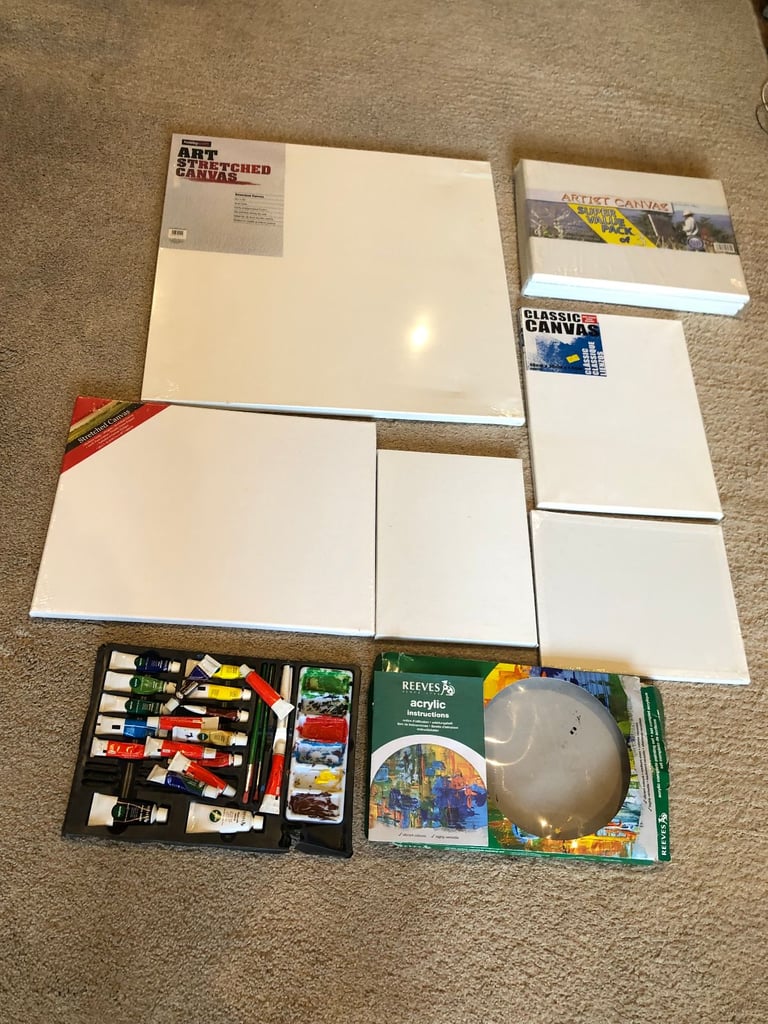 image for Canvas, acrylic paint art supplies 
