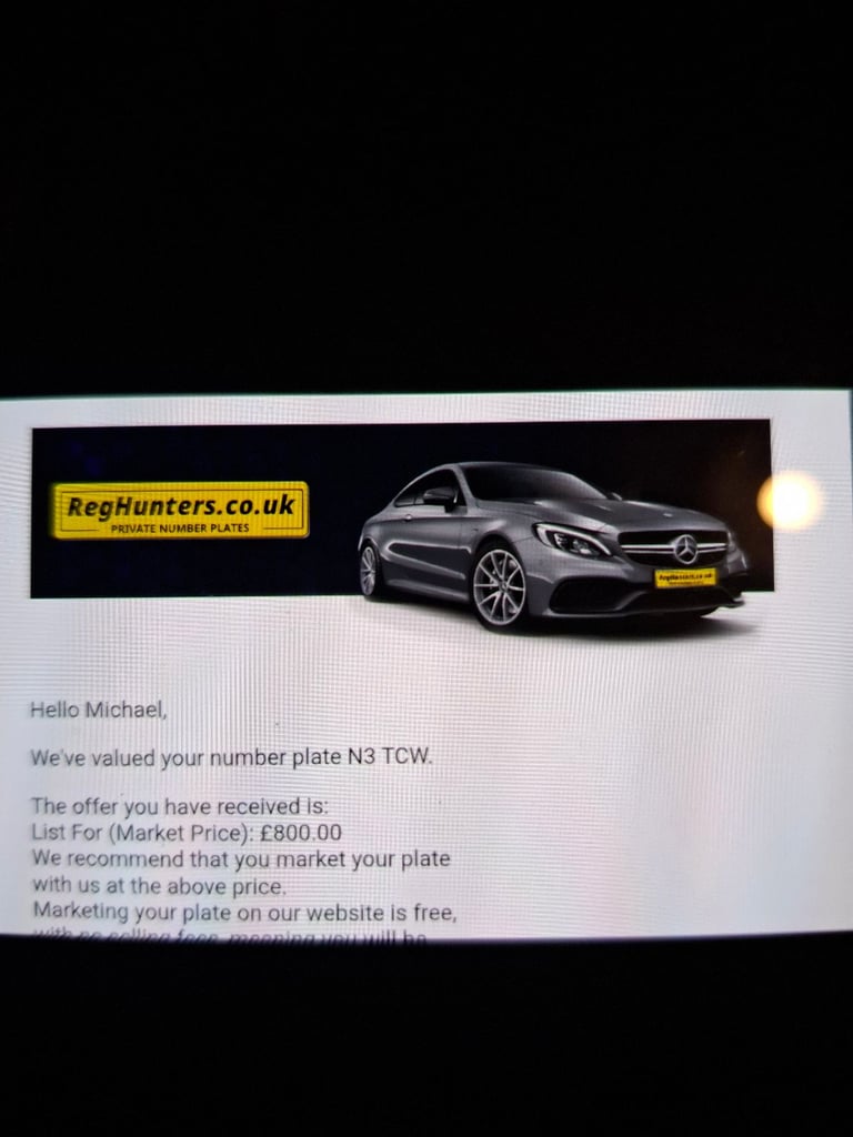 Private plate N3 TCW