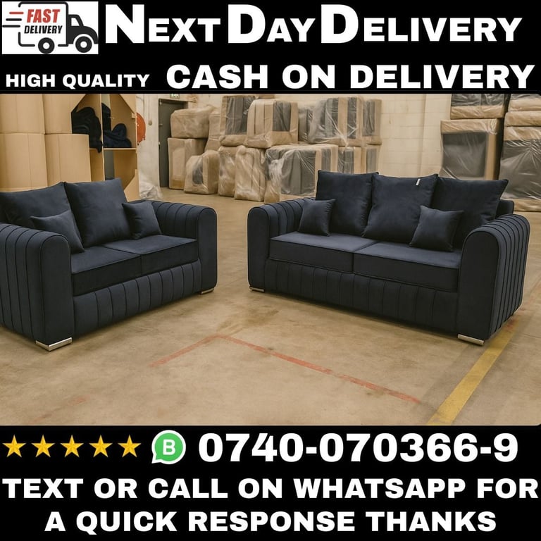 image for Stylish Lilly Couch Set – Corner & 3+2 Sofas On Sale Today!