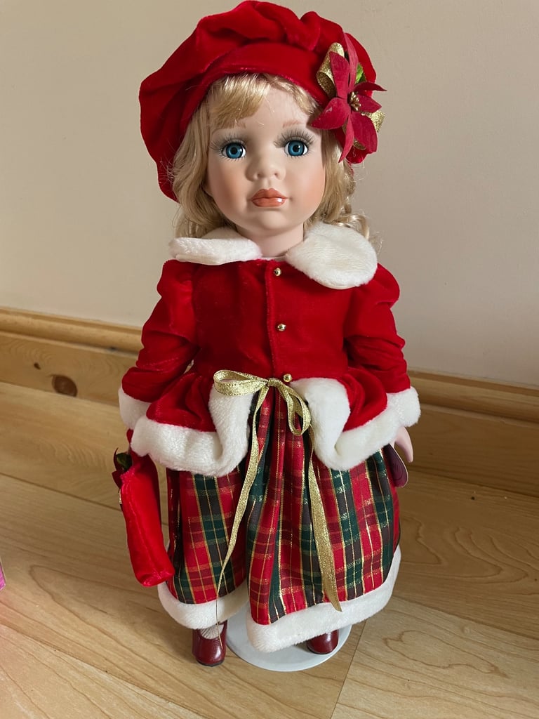 image for Christmas Porcelain Doll ‘Holly’