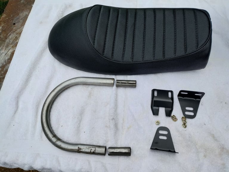 Motorcycle Cafe racer brat style seat and frame hoop. New.