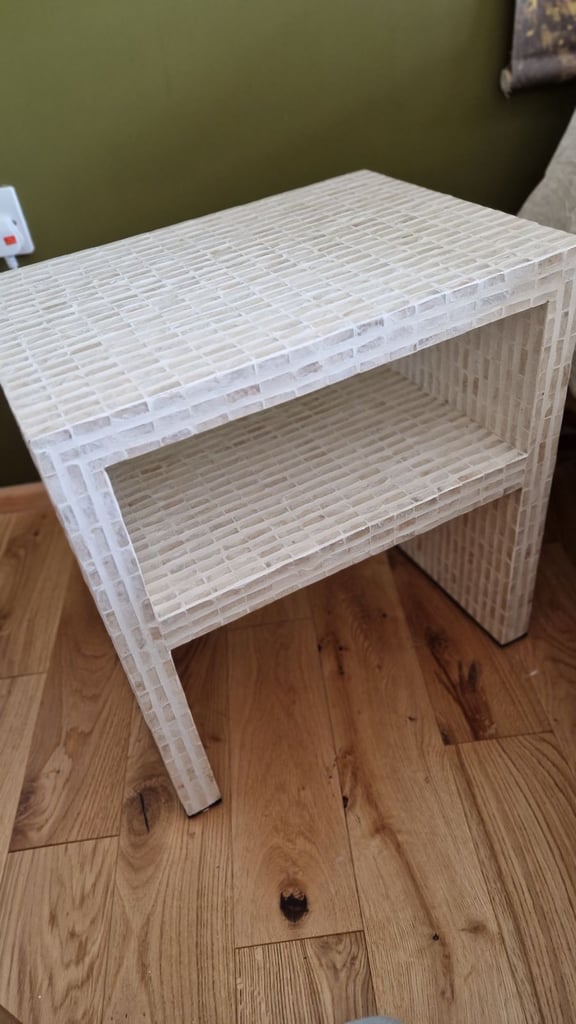 Bed side table ivory x 2