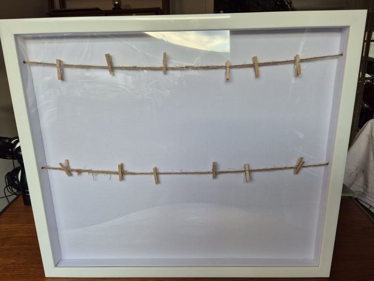 Large Frame with Clothesline For Multiple Pictures or Photos  John Lewis 52 x 45cm