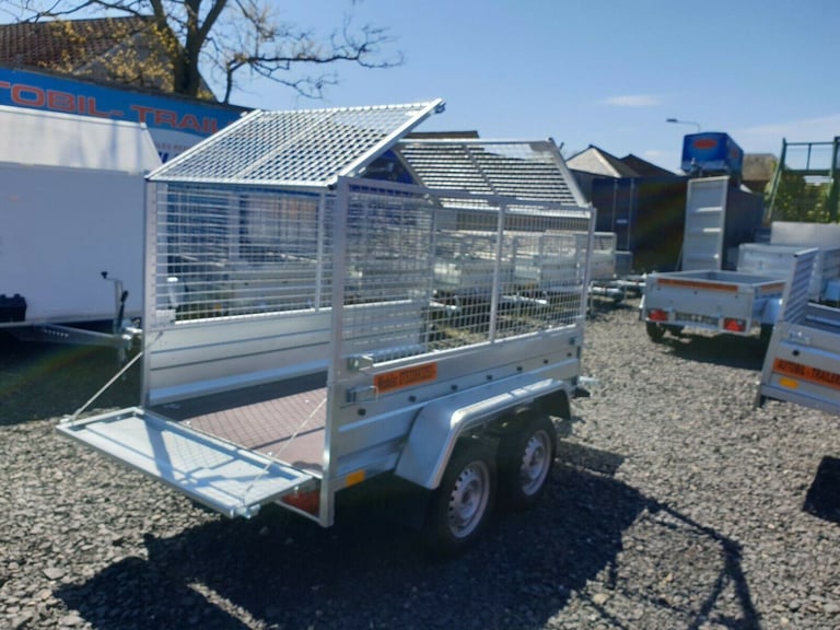BRAND NEW 7,7ft x 4,2ft TWIN AXLE NIEWIADOW TRAILER WITH 80CM MESH 750KG
