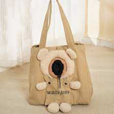 Portable Outing Cat Bag Exposed Shoulder Canvas Bag Small Dog Pet Bag