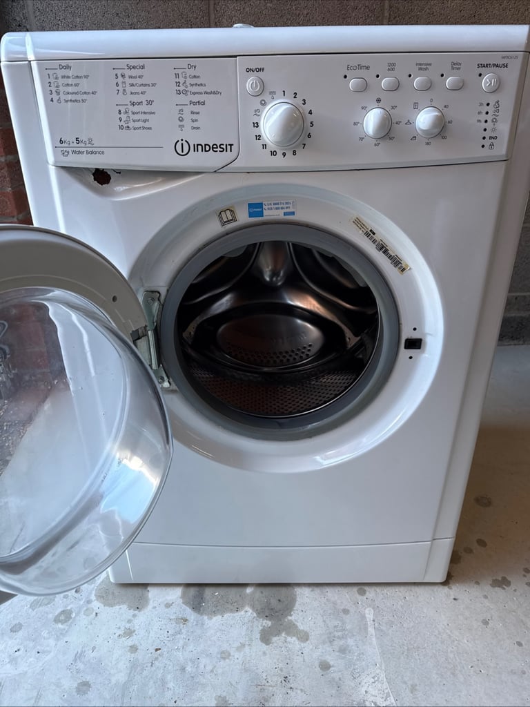 Indesit Ecotime IWDC 65125 UK N 6kg Washer Dryer - White