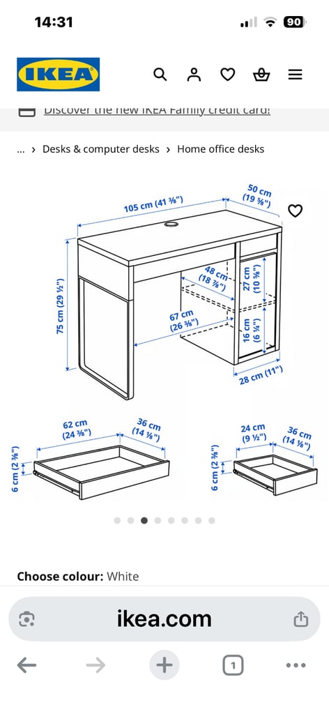 image for IKEA MICKE Desk