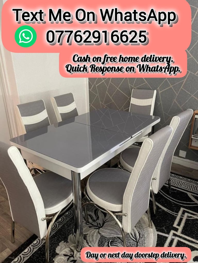 DINING TABLE WITH CHAIRS.