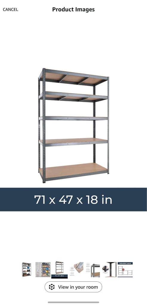 G-Rack Garage Shelving Unit: 180cm x 120cm x 45cm |