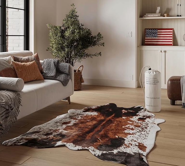image for Super Soft Faux Cowhide Rug