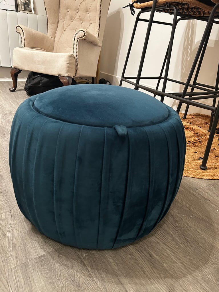 image for Green Pouffe/storage footstool 