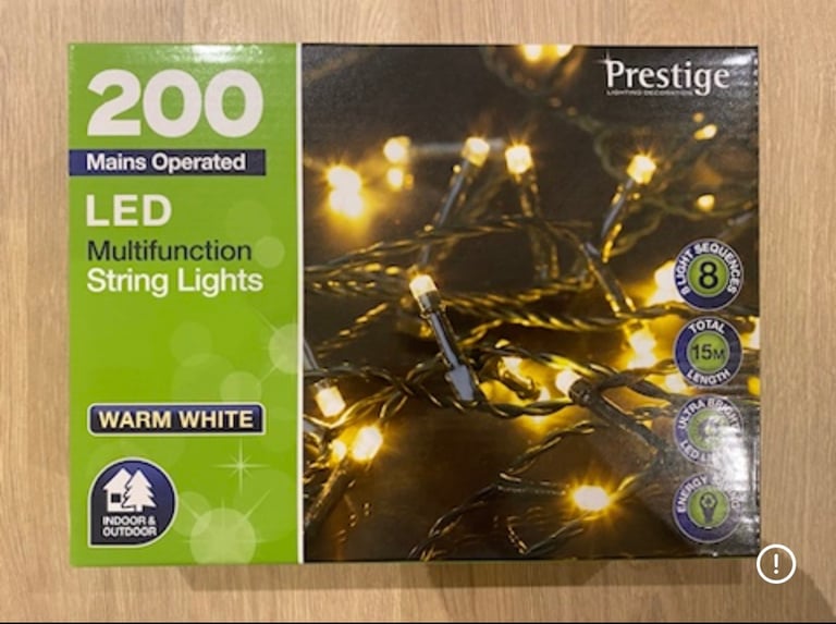 image for LED fairy lights 200 warm white x5 sets