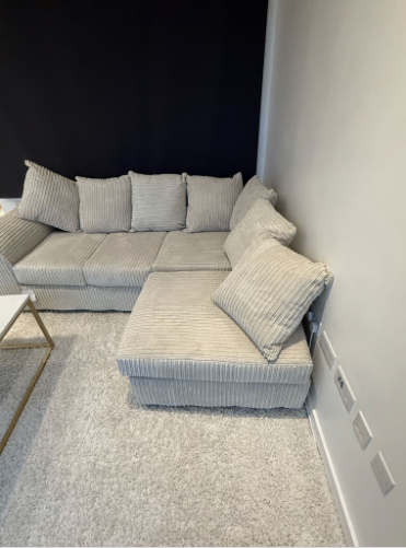 Brand New Dylan L Shape corner Sofa Set in Cream Colour - SAME/NEXT DAY DELIVERY