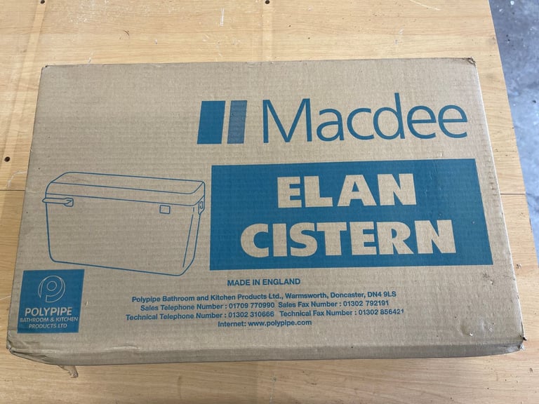 New Macdee Elan Low Level Bottom Inlet toilet Cistern 6/7/9 Litres
