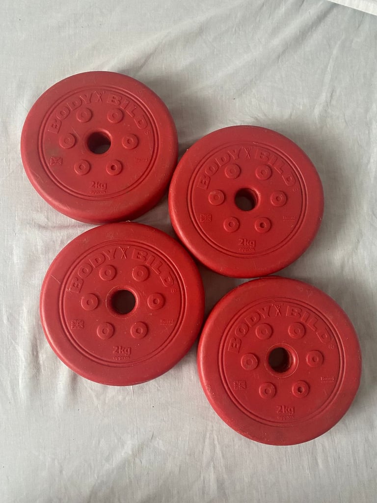 image for 4 x 2KG/4.4LBS Plastic Vinyl Weight Plates (bodybild)