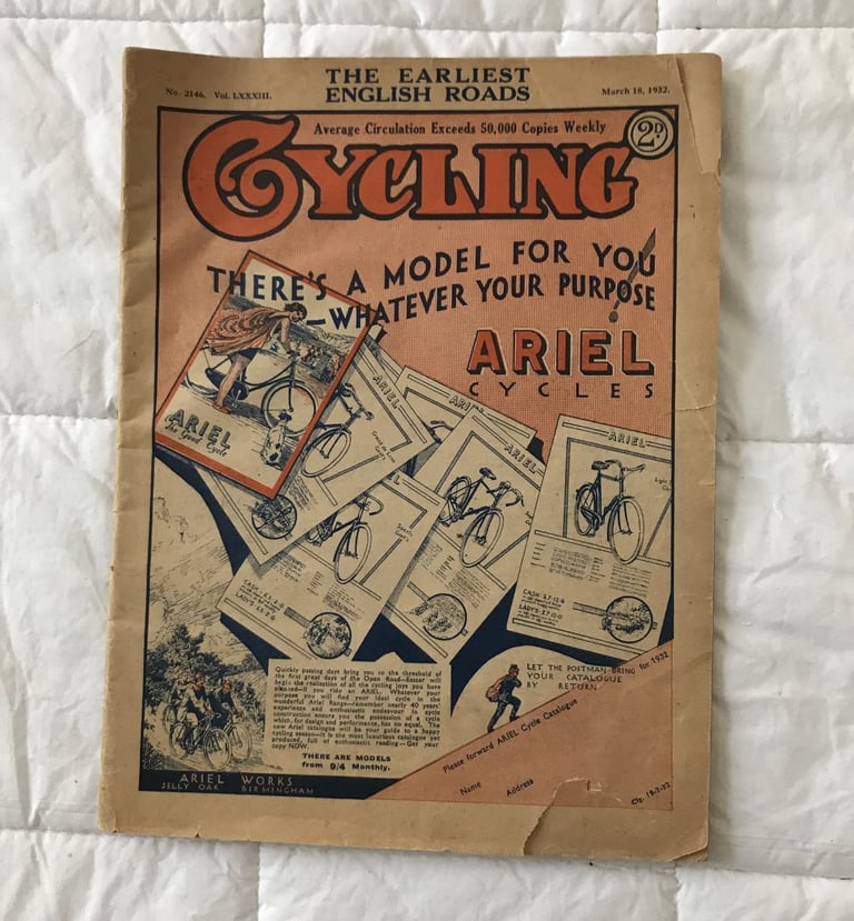 image for Cycling magazine , March 18th 1932 , in good condition apart from front cover   