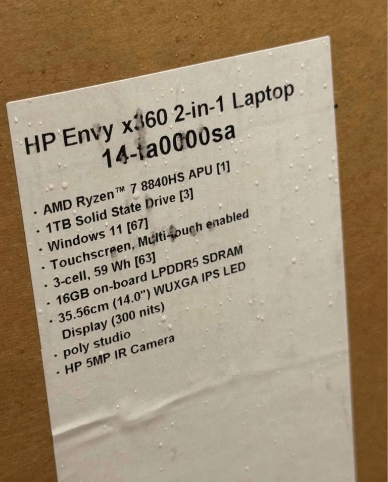 Hp Envy x360 Convertible Ryzen 7 1TB