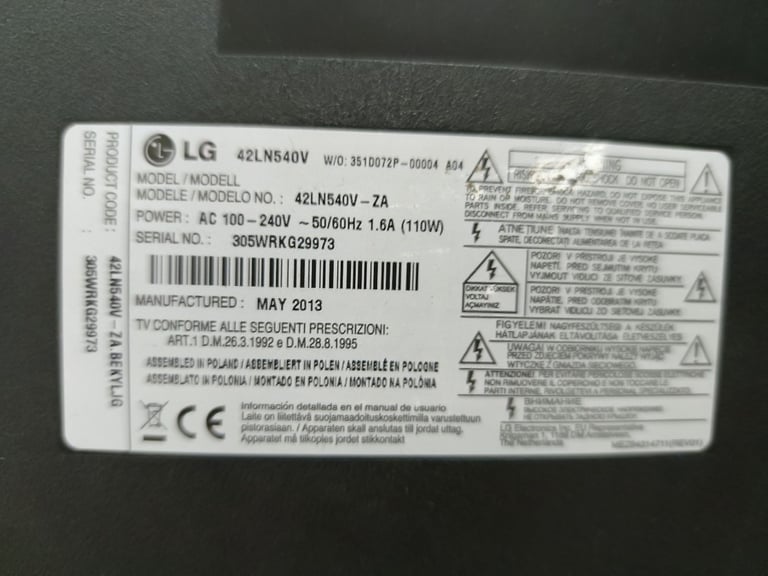 Lg LED TV 42" full HD ideal for gaming 