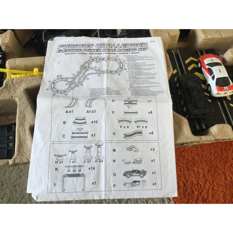 Electric car road racing game mains power 