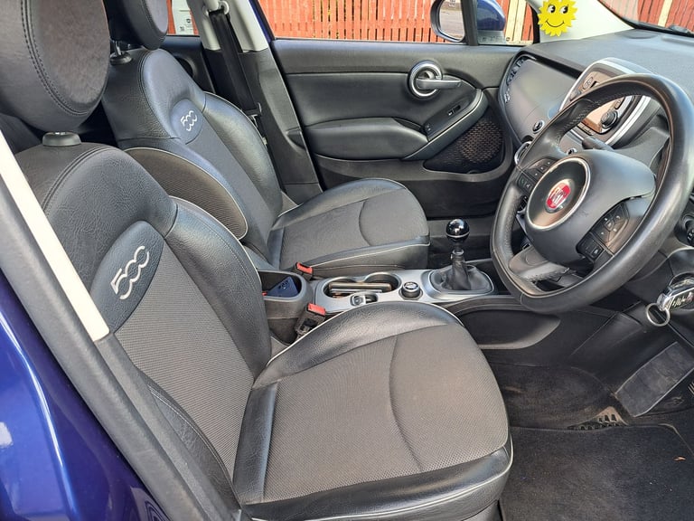 GORGEOUS FIAT 500X DIESEL £20 ROAD TAX YEARS MOT ULEZ COMPLIANT HALF LEATHER SATNAV APPLE PLAY 75MPG