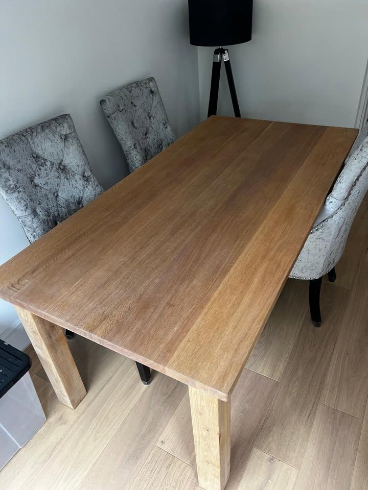 image for Solid Oak Dining Table (chairs not included)