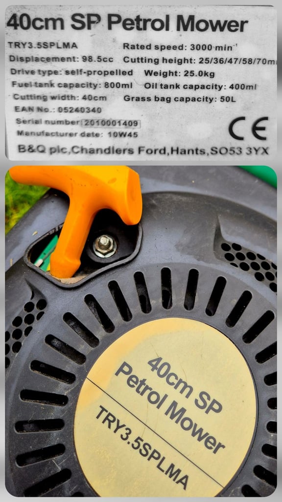 image for 40cm Petrol Lawn Mower – Self Propelled