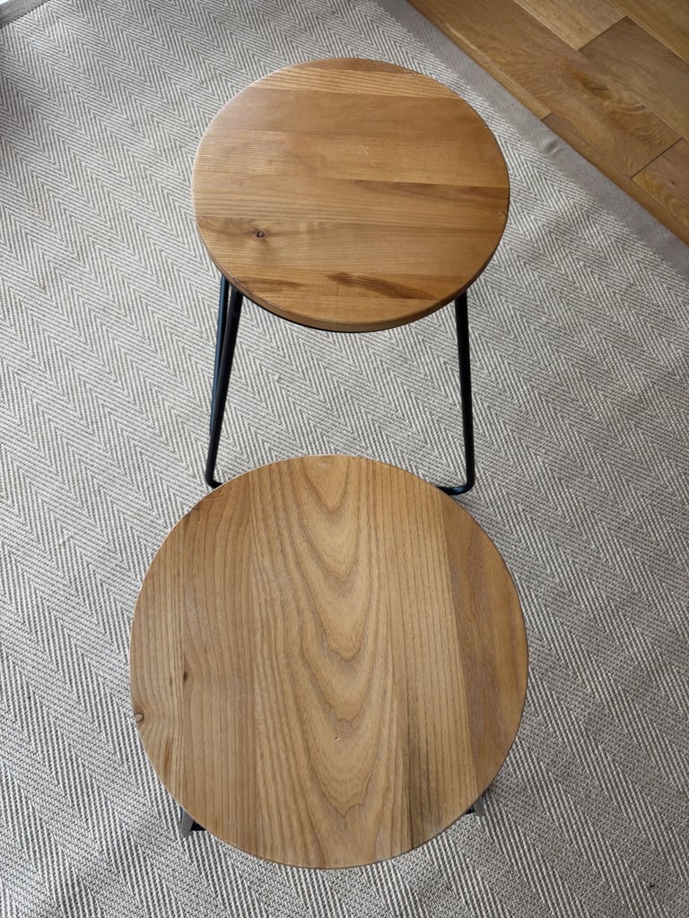 image for 2x small stacking bar stools