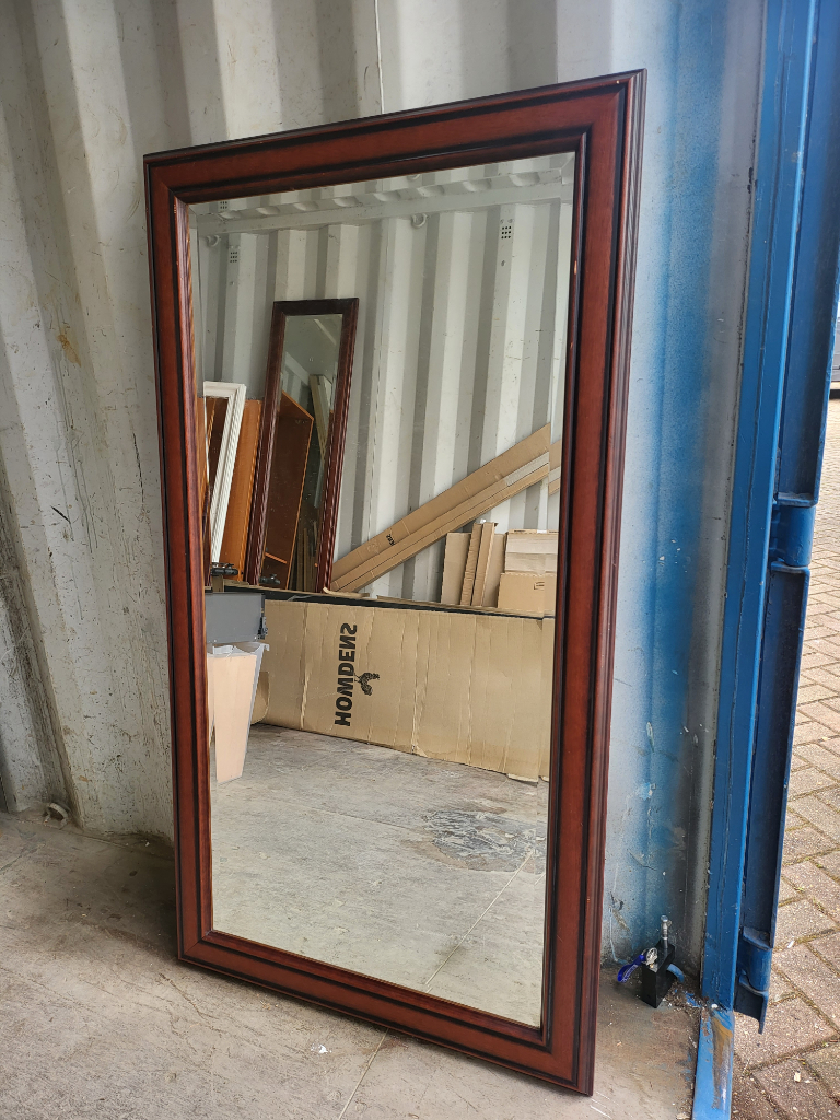 MAHOGONY FRAMED MIRROR