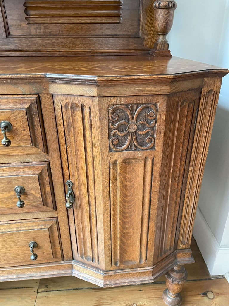 Antique Solid Wood Sideboard - Brown - Good Condition