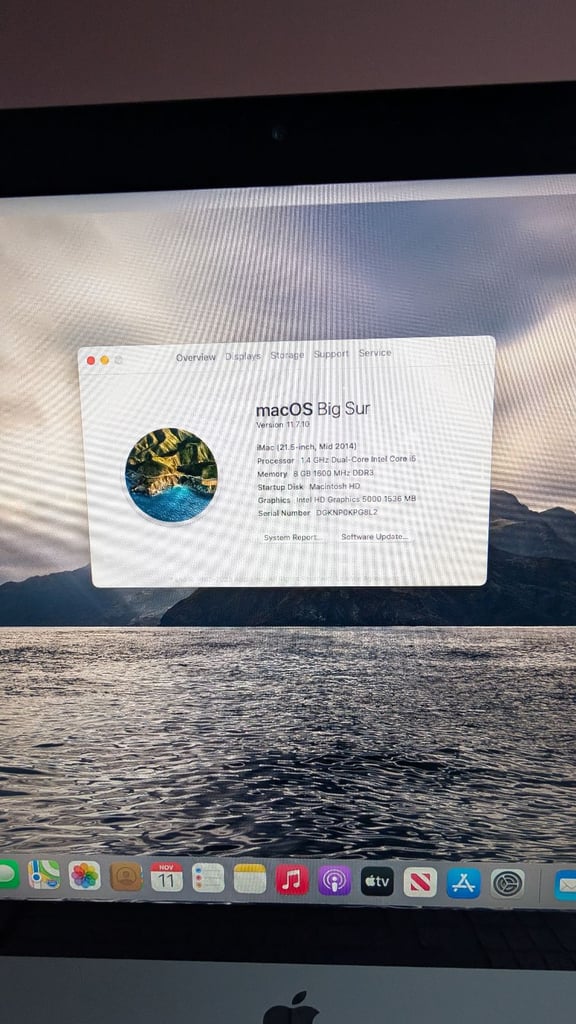 image for Apple Imac 21.5 inch, 8 GB Memory, 1.4 GHz dual-core Intel core i5.