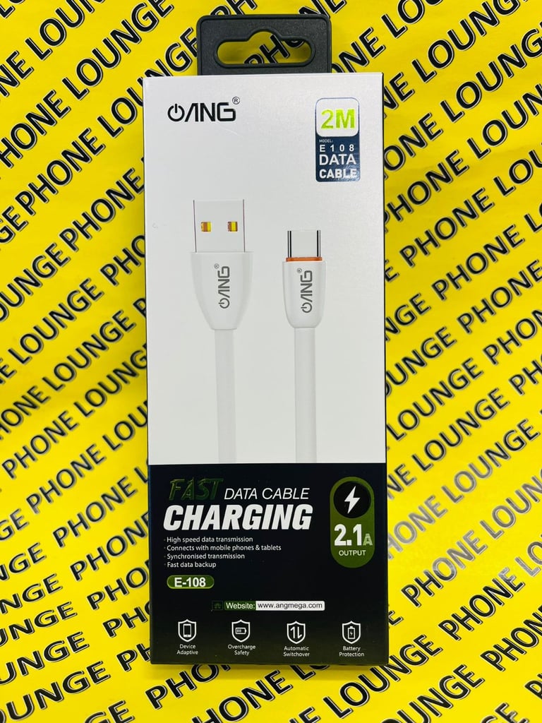 image for ANG E-108 Fast Charging Data Cable USB Type C 2m