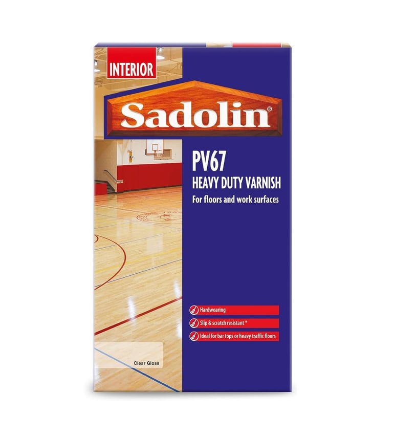 Sadolin PV67 Heavy Duty Wood Varnish 1 litre Satin Finish Lacquer, Worktops, floors