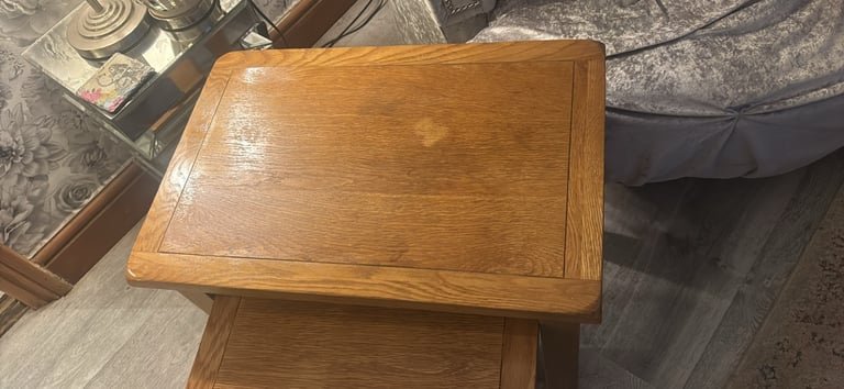 Oak nest of tables 