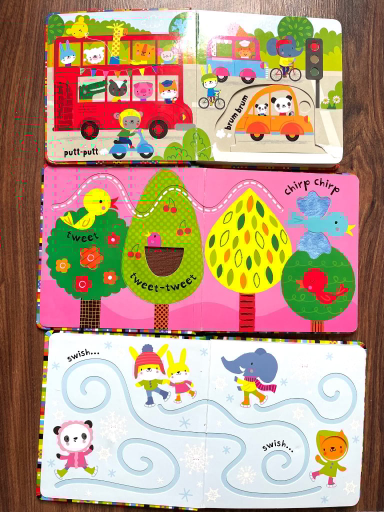 3 x Baby First Books Colourful Side Touch Fingertrail Bromley BR1